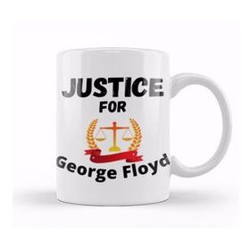Baskı Dükkanı Justice For George Floyd Black Lives Matter 2021 Kupa