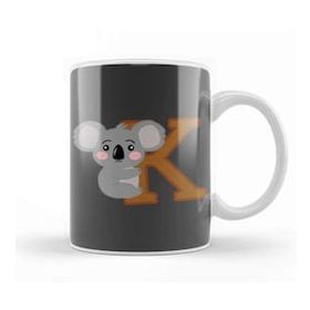 Baskı Dükkanı K For Koala Koala Lover Kupa