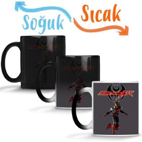 Baskı Dükkanı Kamen Rider Kiva 2 Sihirli Porselen Kupa