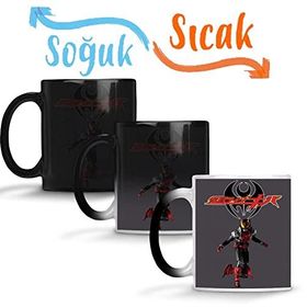 Baskı Dükkanı Kamen Rider Kiva 2 Sihirli Porselen Kupa