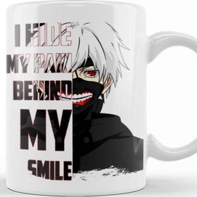 Baskı Dükkanı Kanki Ken Tokyo Ghoul Quote Pain Behind Kaneki Kupa