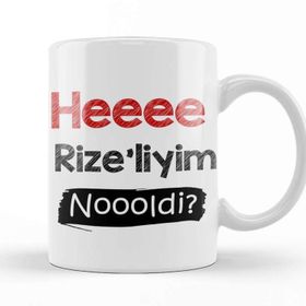 Baskı Dükkanı Karadeniz Sözleri Heeee Rizeliyim Noooldi Kupa Bardak