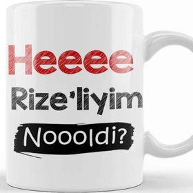 Baskı Dükkanı Karadeniz Sözleri Heeee Rizeliyim Noooldi Kupa Bardak