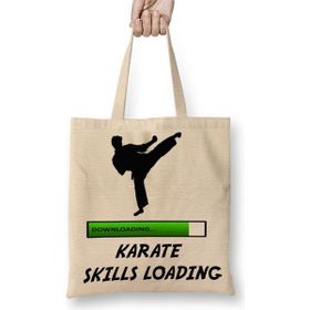 Baskı Dükkanı Karate Skills Loading Bez Çanta