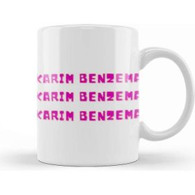 Baskı Dükkanı Karim Benzema Ballon D'or The Best Player In The World 2021 Vintage Retro Rainbow Style Kupa