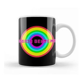 Baskı Dükkanı Karim Benzema Ballon D'or The Best Player In The World 2021 Vintage Retro Rainbow Style Kupa