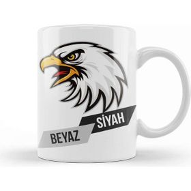 Baskı Dükkanı Kartal Siyah Beyaz Kupa