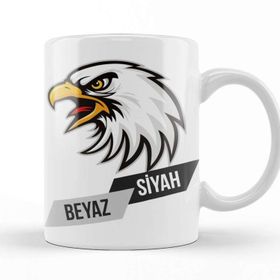 Baskı Dükkanı Kartal Siyah Beyaz Kupa
