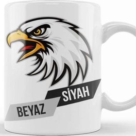 Baskı Dükkanı Kartal Siyah Beyaz Kupa