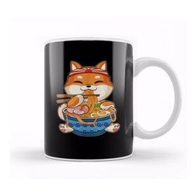 Baskı Dükkanı Kawaii Cute Anime Shiba Inu Dog Otaku Japanese Ramen Noodles Kupa