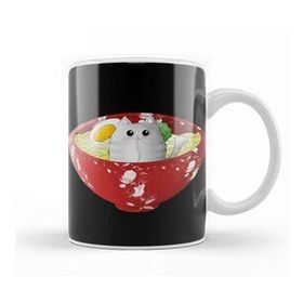 Baskı Dükkanı Kawaii Cute Funny Japanese Anime Cat in a Noodles Ramen Kupa