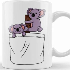 Baskı Dükkanı Kawaii Cute Koala Pocket Kupa