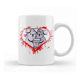 Baskı Dükkanı Kawaii Cute Koala With Heart 01 Kupa