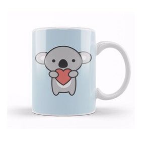 Baskı Dükkanı Kawaii Cute Koala With Heart Kupa