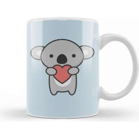 Baskı Dükkanı Kawaii Cute Koala With Heart Kupa