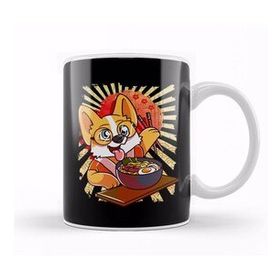 Baskı Dükkanı Kawaii Puppy Ramen Bowl Funny Anime Noodles Dog Kupa