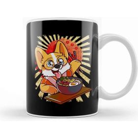 Baskı Dükkanı Kawaii Puppy Ramen Bowl Funny Anime Noodles Dog Kupa