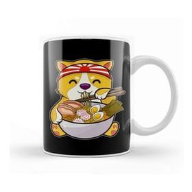 Baskı Dükkanı Kawaii Puppy Ramen Bowl Funny Anime Noodles Dog Kupa