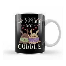 Baskı Dükkanı Kawaii Things We Should Do Cuddle Anime Animals Kupa