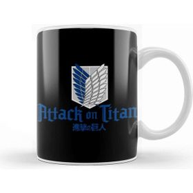 Baskı Dükkanı KB10001 Attack On Titan Font Logo Porselen Kupa Bardak
