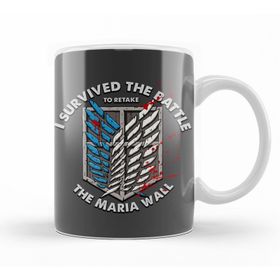 Baskı Dükkanı KB10008 Attack On Titan Maria Wall Porselen Kupa Bardak
