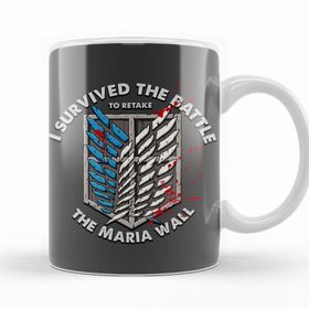 Baskı Dükkanı KB10008 Attack On Titan Maria Wall Porselen Kupa Bardak