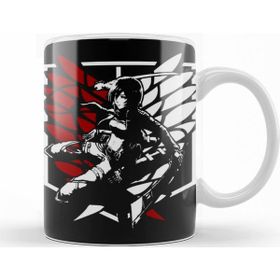 Baskı Dükkanı KB10009 Attack On Titan Mıkasa Ato Porselen Kupa Bardak