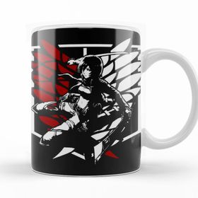 Baskı Dükkanı KB10009 Attack On Titan Mıkasa Ato Porselen Kupa Bardak