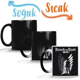 Baskı Dükkanı KB10018 Attack On Titan Split Titan Porselen Kupa Bardak