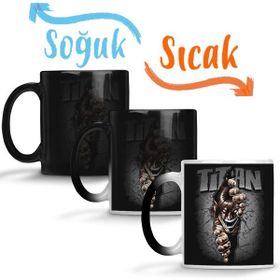 Baskı Dükkanı KB10018 Attack On Titan Split Titan Porselen Kupa Bardak