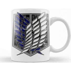 Baskı Dükkanı KB10022 Attack On Titan The Survey Corps Logo Porselen Kupa Bardak