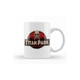 Baskı Dükkanı KB10023 Attack On Titan Titan Park Porselen Kupa Bardak