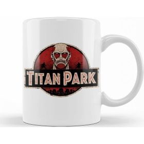 Baskı Dükkanı KB10023 Attack On Titan Titan Park Porselen Kupa Bardak