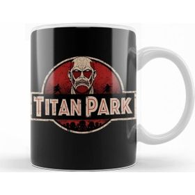 Baskı Dükkanı KB10023 Attack On Titan Titan Park Porselen Kupa Bardak