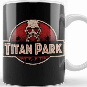 Baskı Dükkanı KB10023 Attack On Titan Titan Park Porselen Kupa Bardak
