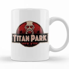 Baskı Dükkanı KB10025 Attack On Titan Titan Park Porselen Kupa Bardak