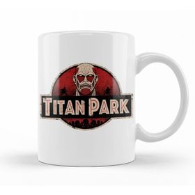 Baskı Dükkanı KB10025 Attack On Titan Titan Park Porselen Kupa Bardak