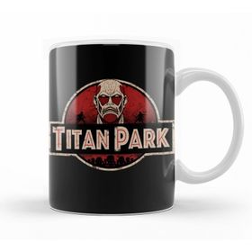 Baskı Dükkanı KB10025 Attack On Titan Titan Park Porselen Kupa Bardak
