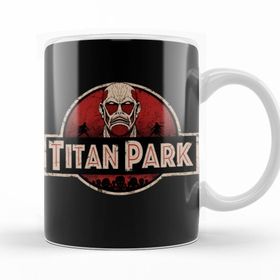 Baskı Dükkanı KB10025 Attack On Titan Titan Park Porselen Kupa Bardak