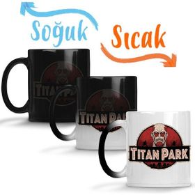 Baskı Dükkanı KB10025 Attack On Titan Titan Park Porselen Kupa Bardak
