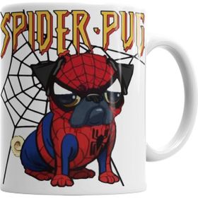 Baskı Dükkanı KB1003 Spider Cat Pug Porselen Kupa Bardak
