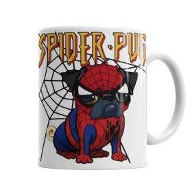 Baskı Dükkanı KB1003 Spider Cat Pug Porselen Kupa Bardak