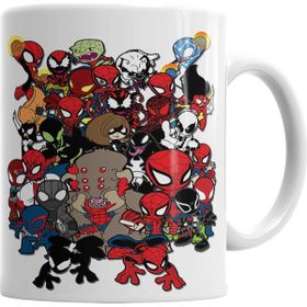 Baskı Dükkanı KB1004 Spider Man Face Porselen Kupa Bardak