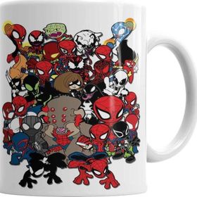 Baskı Dükkanı KB1004 Spider Man Face Porselen Kupa Bardak