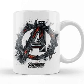 Baskı Dükkanı KB10040 Avengers Flowers Marvel Porselen Kupa Bardak