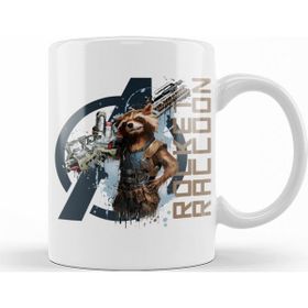 Baskı Dükkanı KB10043 Avengers Rocket Raccoon Porselen Kupa Bardak