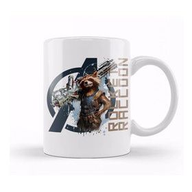 Baskı Dükkanı KB10043 Avengers Rocket Raccoon Porselen Kupa Bardak