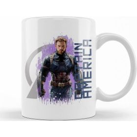 Baskı Dükkanı KB10046 Avengers Captain America Porselen Kupa Bardak