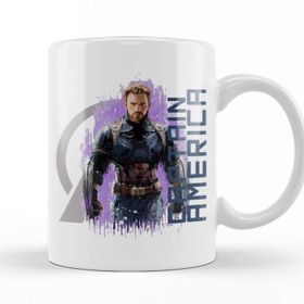 Baskı Dükkanı KB10046 Avengers Captain America Porselen Kupa Bardak