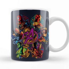 Baskı Dükkanı KB10048 Avengers Crew Porselen Kupa Bardak